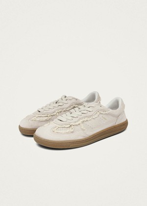 Tb.00 Barefoot Crochet Cream Leather Sneakers from Alohas