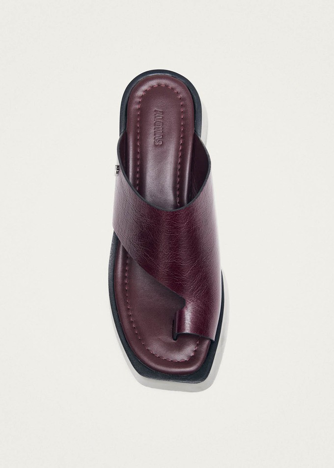 Nova Rift Burgundy Leather Sandals from Alohas