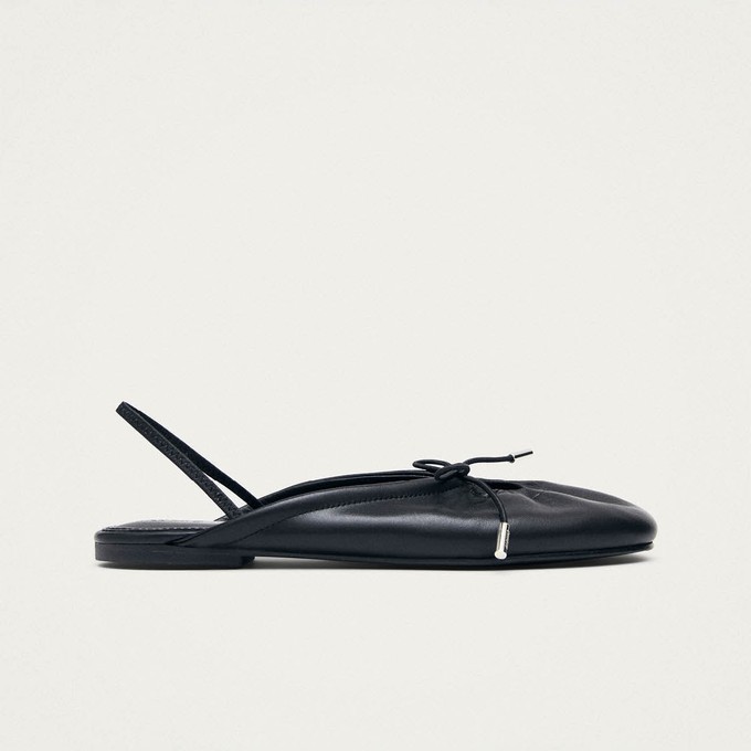 Oli Black Leather Ballet Flats from Alohas