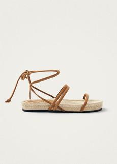 Rayna Suede Tan Leather Sandals via Alohas