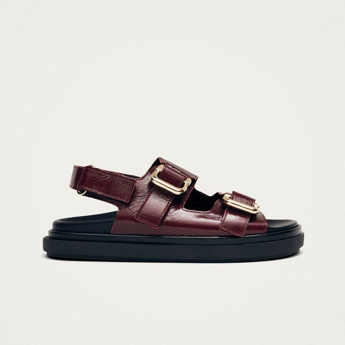 Harper Onix Burgundy Leather Sandals from Alohas