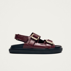 Harper Onix Burgundy Leather Sandals from Alohas