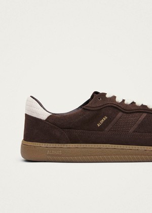 Tb.00 Barefoot Rife Cocoa & Off White Leather Sneakers from Alohas