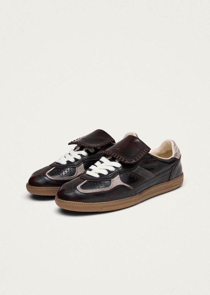 Tb.490 Club Vintage Effect Dark Chocolate Leather Sneakers from Alohas