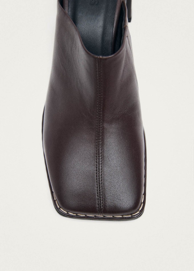 Lex Dark Chocolate Leather Mules from Alohas