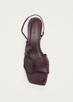 Juniper Burgundy Leather Sandals from Alohas