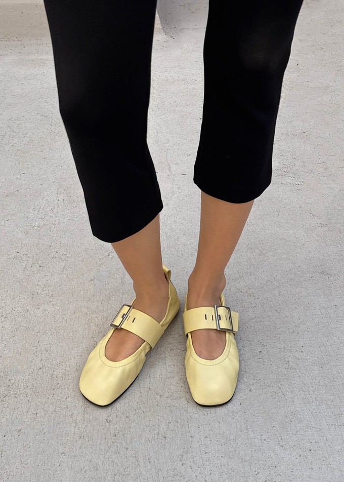 Sarea Vanilla Leather Ballet Flats from Alohas