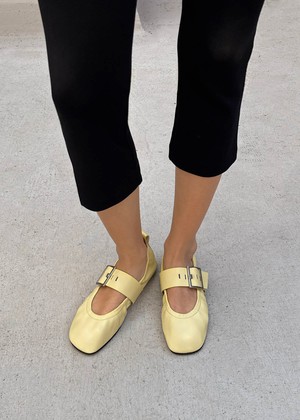 Sarea Vanilla Leather Ballet Flats from Alohas