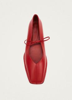 Sway Red Leather Ballet Flats via Alohas