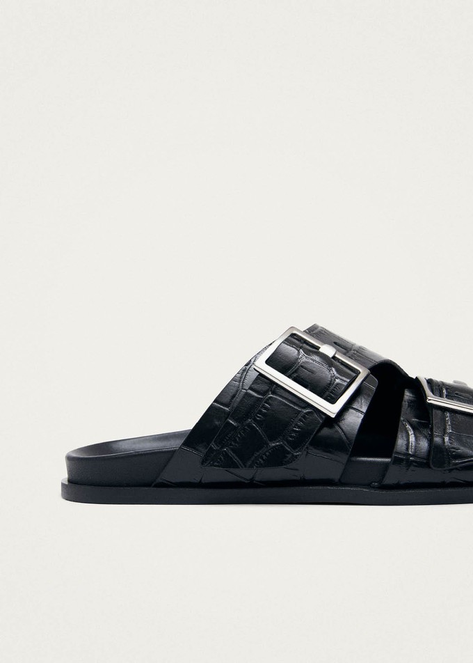Alba Alli Black Leather Sandals from Alohas