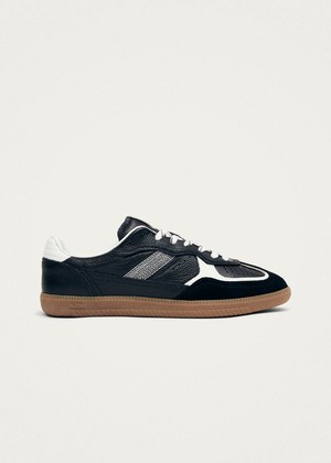 Tb.490 Rife Grain Black & White Leather Sneakers from Alohas