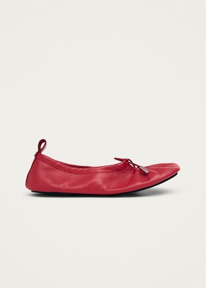 Rosalind Barefoot Red Leather Ballet Flats from Alohas