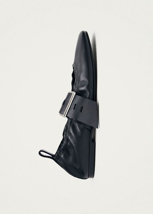 Sarea Black Leather Ballet Flats from Alohas