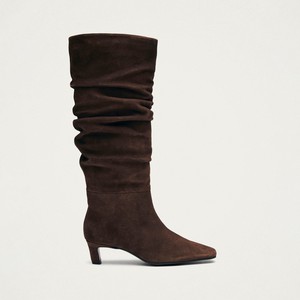 Kalila Suede Brown Leather Boots from Alohas