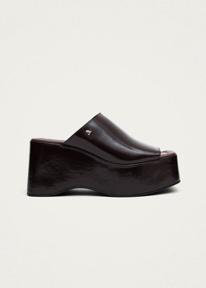 Vale Patent Brown Leather Sandals from Alohas