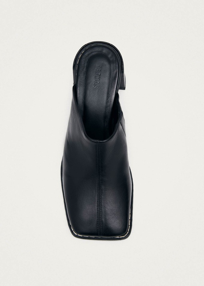 Lex Black Leather Mules from Alohas