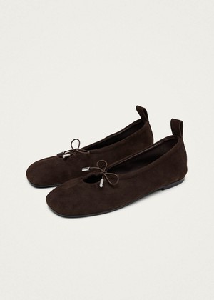 Rosalind Recycled Brown Leather Ballet Flats from Alohas