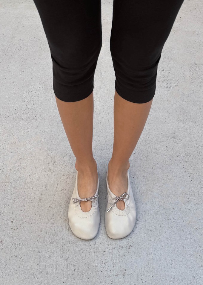 Rosalind Barefoot Cream Leather Ballet Flats from Alohas