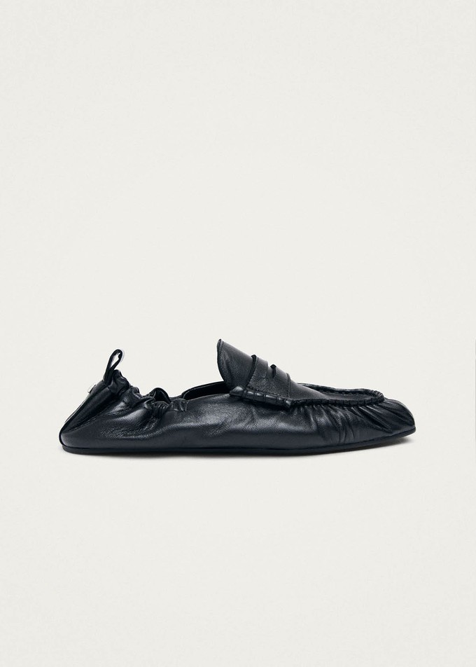 Sage Black Leather Loafers from Alohas