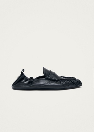 Sage Black Leather Loafers from Alohas