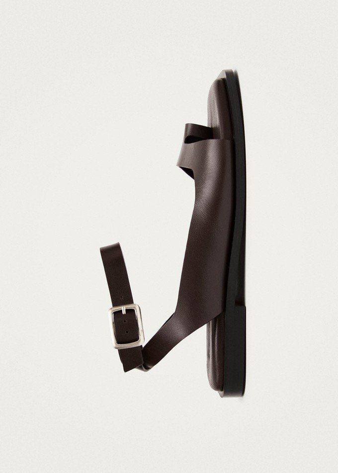 Tebas Brown Leather Sandals from Alohas