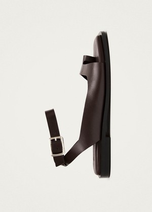 Tebas Brown Leather Sandals from Alohas