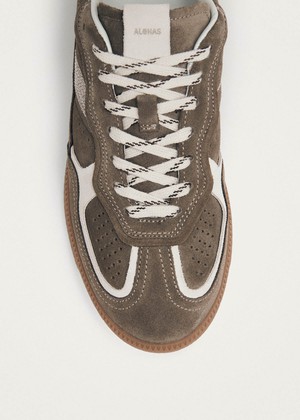 Tb.490 Rife Taupe Leather Sneakers from Alohas
