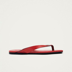 Ola Rift Red Leather Sandals from Alohas