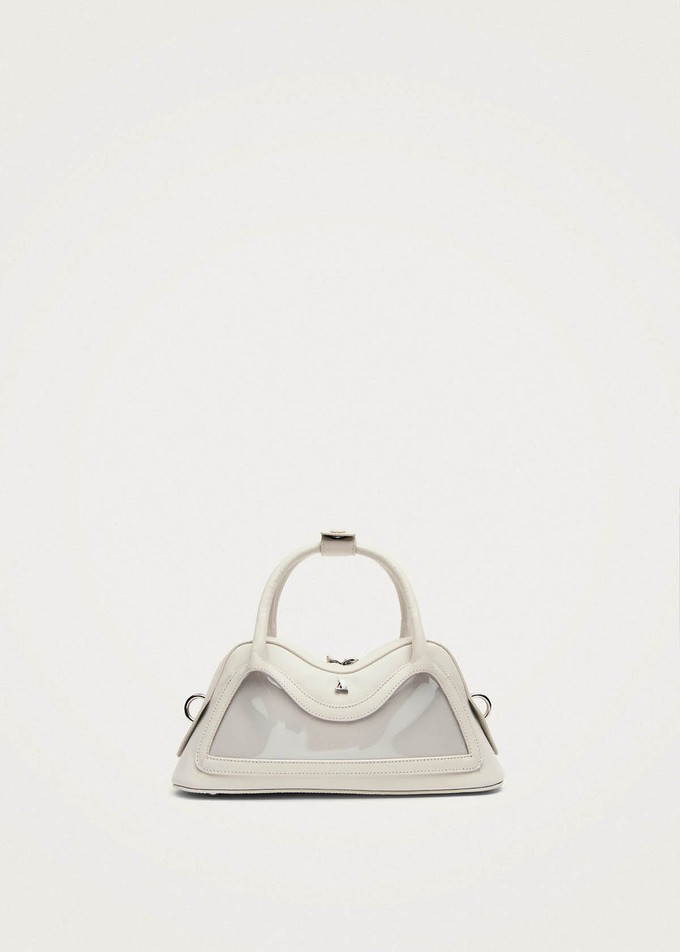 Hilma Mini Vinyl White Leather Bag from Alohas