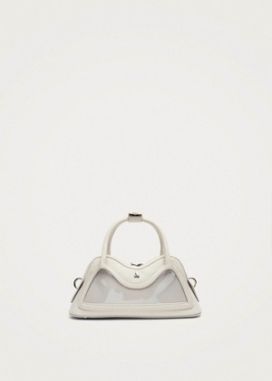 Hilma Mini Vinyl White Leather Bag from Alohas