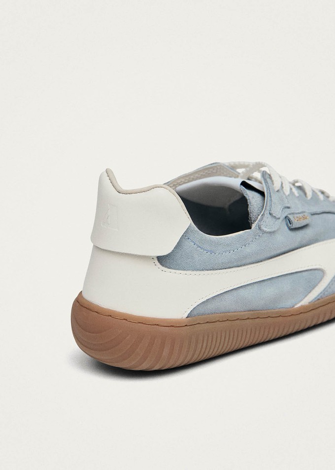 Tb.83 Barefoot Suede Dusty Blue Leather Sneakers from Alohas