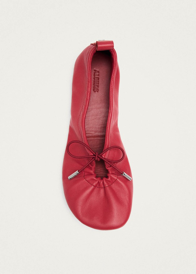 Rosalind Barefoot Red Leather Ballet Flats from Alohas