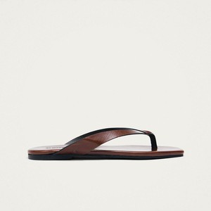 Ola Rift Brown Leather Sandals from Alohas