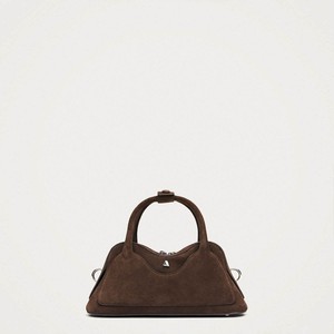 Hilma Mini Suede Brown Leather Bag from Alohas