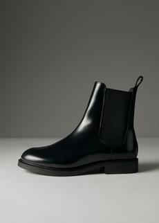 Lanz Black Leather Ankle Boots via Alohas