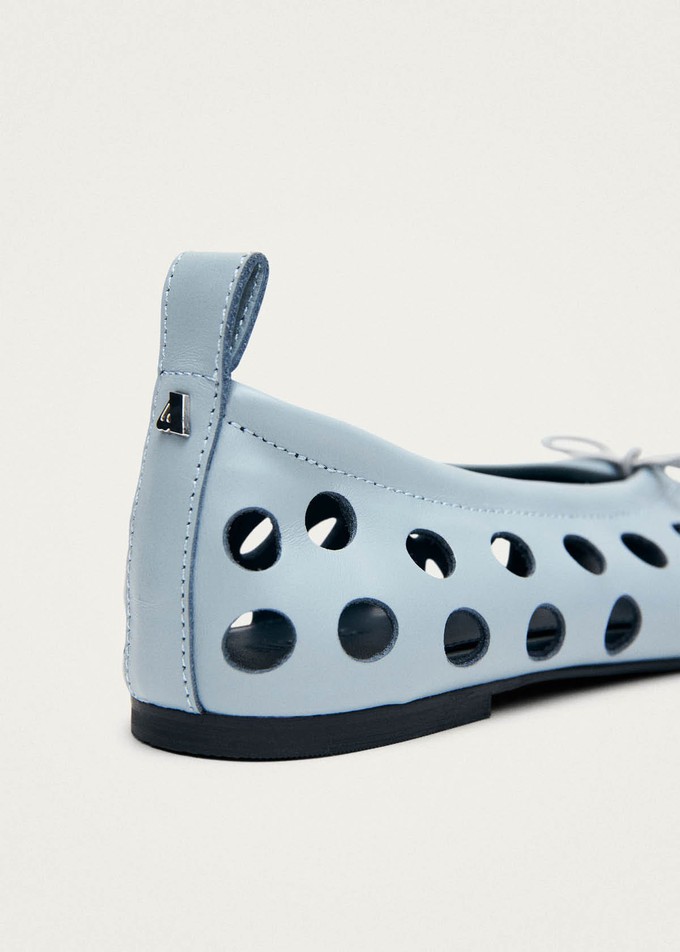 Rosalind Cut Out Blue Leather Ballet Flats from Alohas