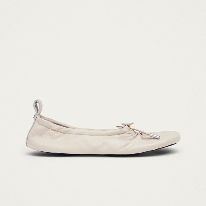 Rosalind Barefoot Cream Leather Ballet Flats from Alohas