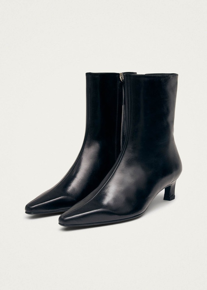 Ambar Rift Black Leather Ankle Boots from Alohas