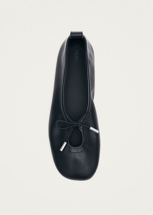 Rosalind Black Vegan Leather Ballet Flats from Alohas