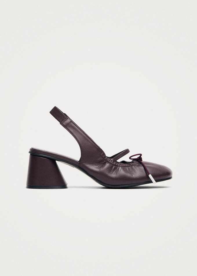 Marly Burgundy Leather Pumps from Alohas