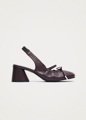 Marly Burgundy Leather Pumps from Alohas