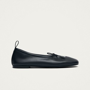 Rosalind Black Vegan Leather Ballet Flats from Alohas