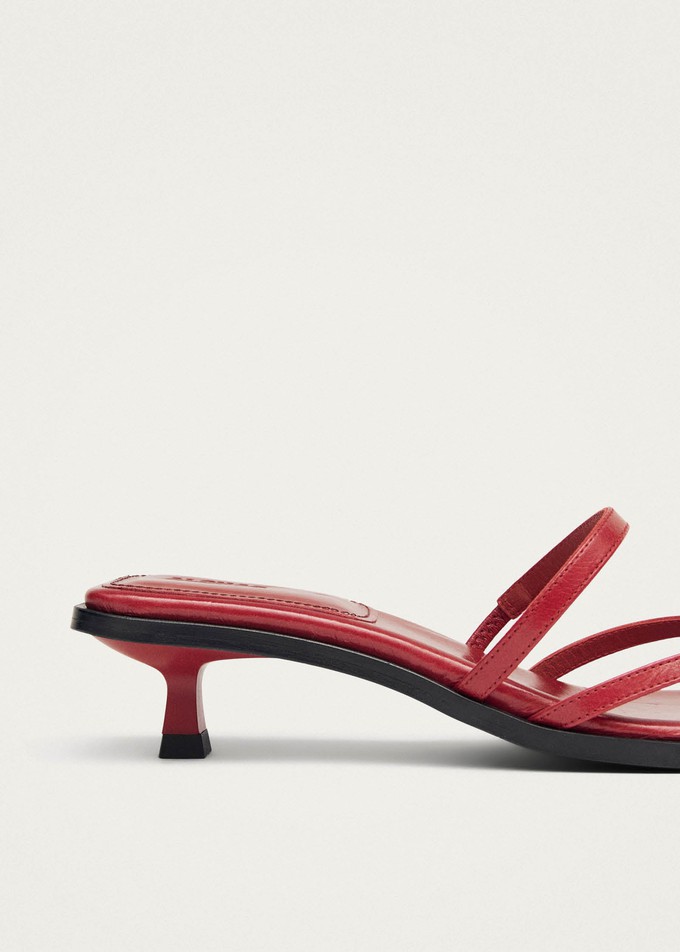 Liko Rift Red Leather Sandals from Alohas