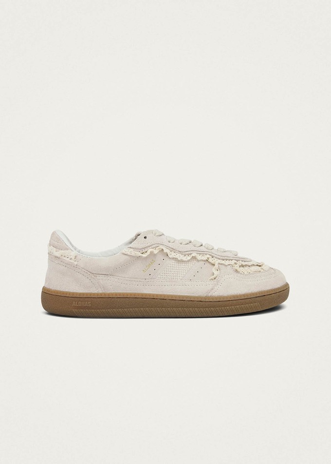 Tb.00 Barefoot Crochet Cream Leather Sneakers from Alohas
