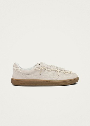 Tb.00 Barefoot Crochet Cream Leather Sneakers from Alohas
