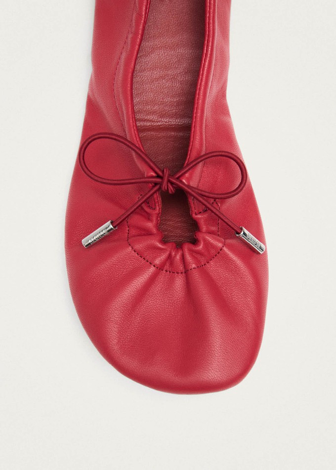 Rosalind Barefoot Red Leather Ballet Flats from Alohas