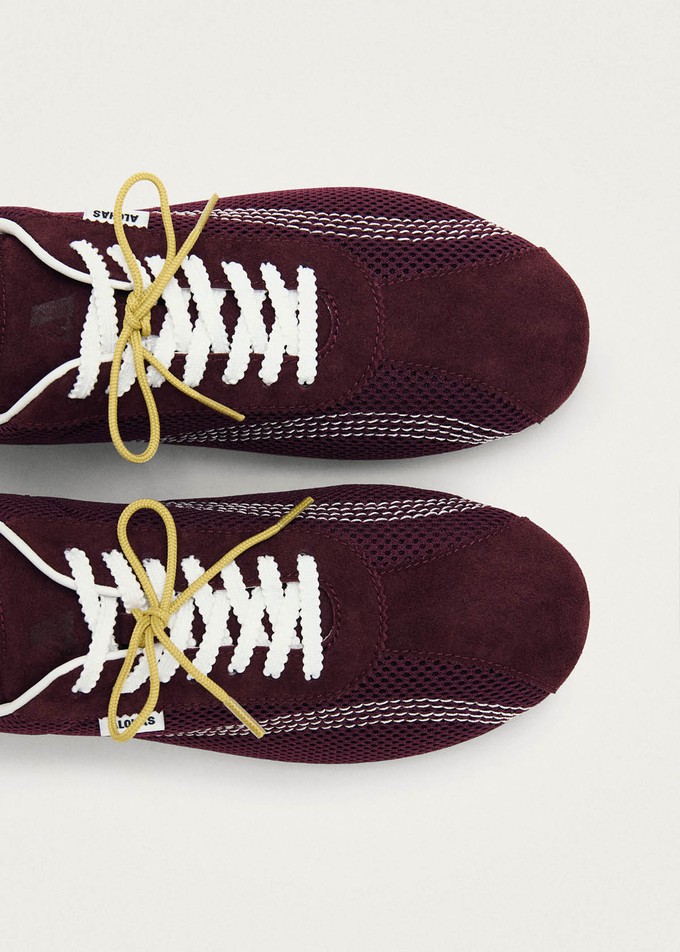 Tb.267 Welle Mesh Burgundy Leather Sneakers from Alohas