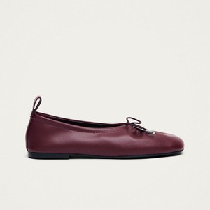 Rosalind Burgundy Vegan Leather Ballet Flats from Alohas