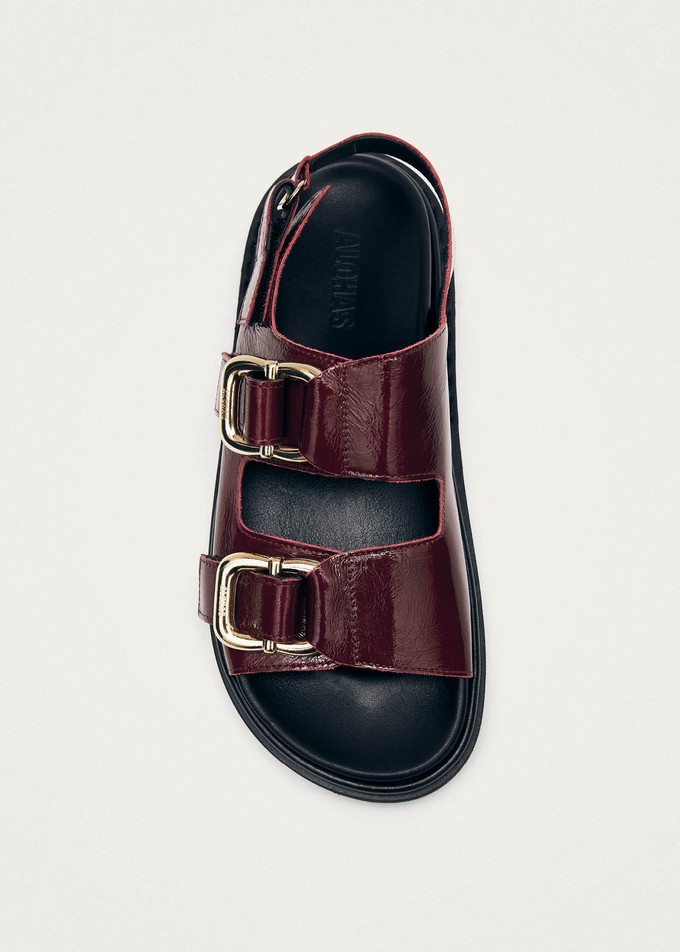 Harper Onix Burgundy Leather Sandals from Alohas