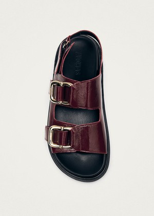 Harper Onix Burgundy Leather Sandals from Alohas